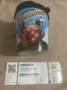 Schmigadoon Broadway BOTH Cup mug & Ticket (Invite dress preview) 4/3/26 Easter